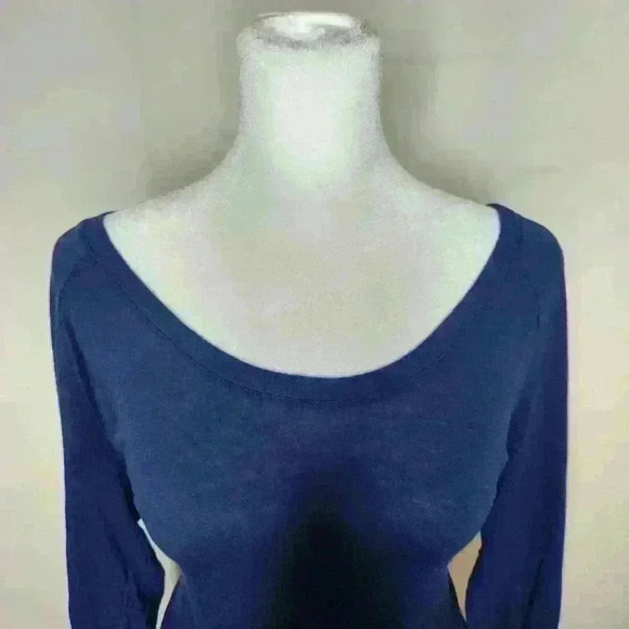 a.n.a women's navy blue 3/4 Length sleeve tee size large - Picture 3 of 6